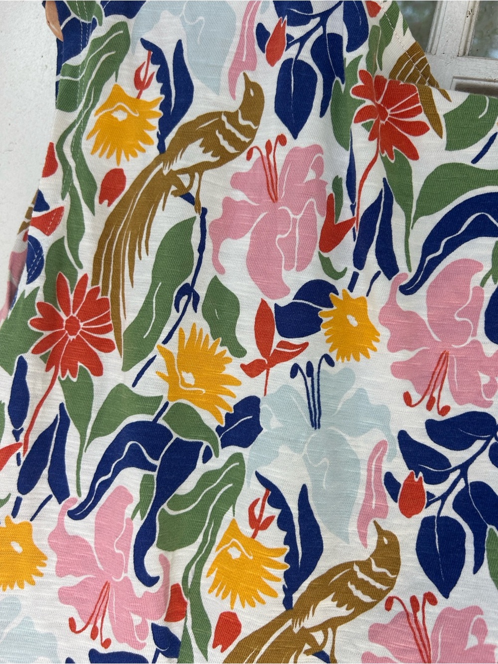 Boden Sleeveless Floral Midi Dress in Pink, Navy & Yellow - Picture 6 of 6